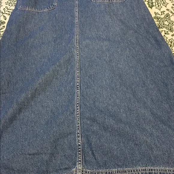 Denim Sleeveless Dress with Pockets, splits on both sides, nice shape - Picture 6 of 7